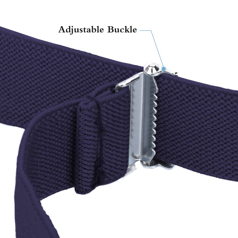 Kajeer Toddlers Kids Boys Mens Suspenders - Y Back Adjustable Strong Clips Synthetic Leather Suspenders (23.6 Inch (7 Months - 3 Years), Navy blue) - Image 4